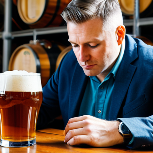 Craft Beer Tasting**

"A professional beer sommelier carefully examining a glass of IPA craft beer, in a brightly lit brewery setting, tasting notes on the table, fully clothed, appropriate attire, safe for work, perfect anatomy, natural proportions, professional photography, high quality, family-friendly."

**
