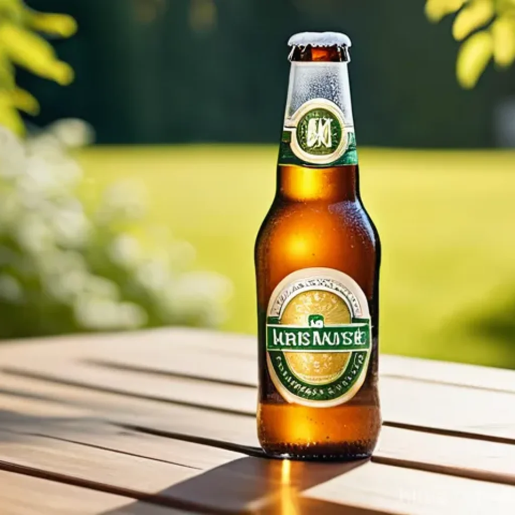 수제맥주 스타일 비교 - **Prompt for a Refreshing Lager:**
    "A young adult, casually dressed in light summer attire, is s...