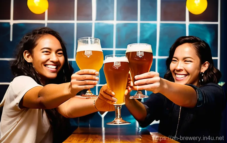 수제맥주 스타일 비교 - **Prompt for a Refreshing Lager:**
    "A young adult, casually dressed in light summer attire, is s...